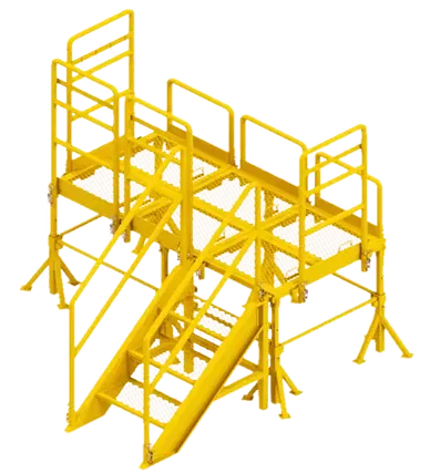 Otra vista de la plataforma Drill CAT con sus tres niveles