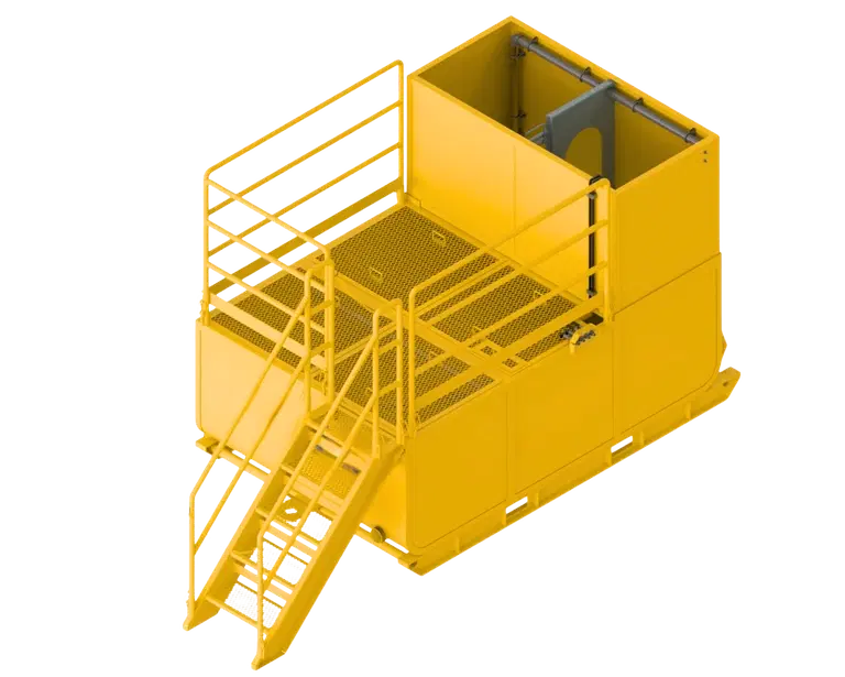 Plataforma y escalera de la tina de 6 500 L